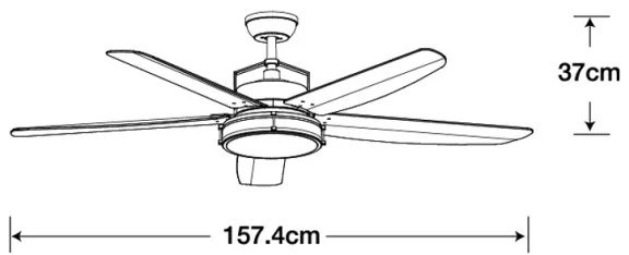 Lucci air 213176-LED Stropný ventilátor LOUISVILLE 1xGX53/18W/230V drevo/bílá+DO