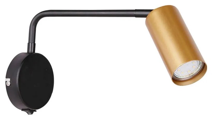 Kovové nástenné svietidlo v čierno-zlatej farbe Tina - Candellux Lighting