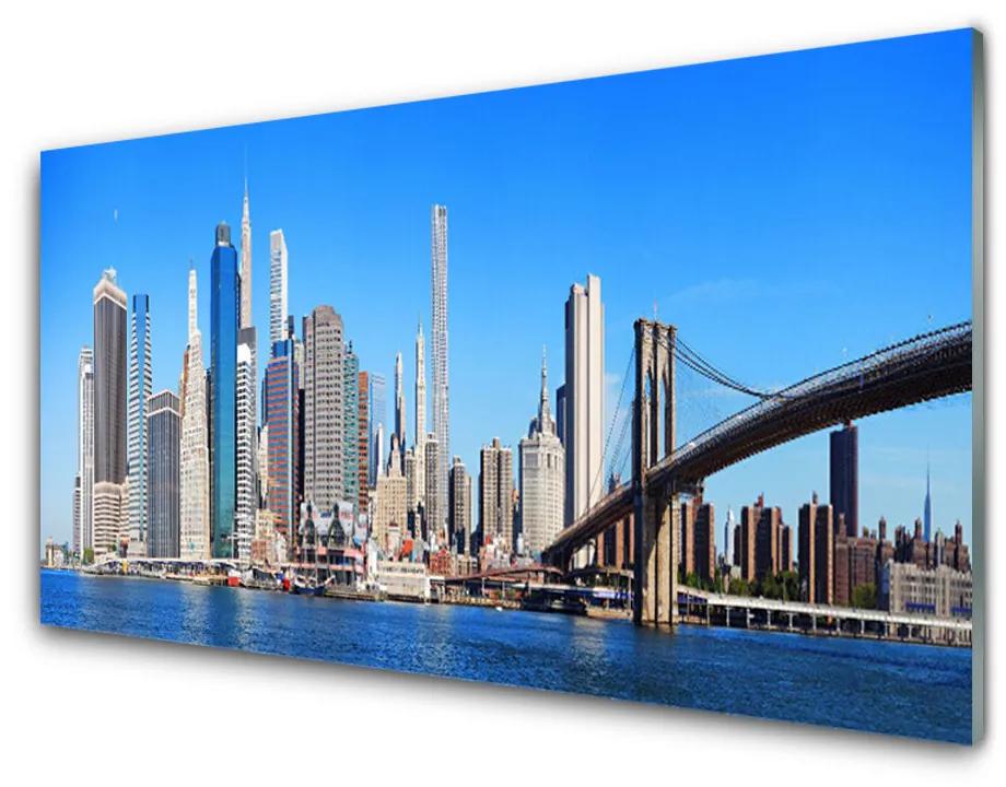 Nástenný panel  Most mesto architektúra 125x50 cm