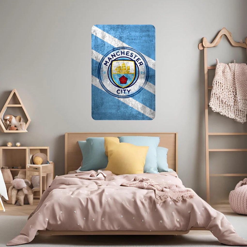 Textilná nálepka na stenu "Manchester City FC"