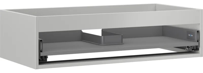 Mexen Box-A, závesná skrinka 90 cm, 1 zásuvka, sivá matná, 91AX0-0900-235-1-62