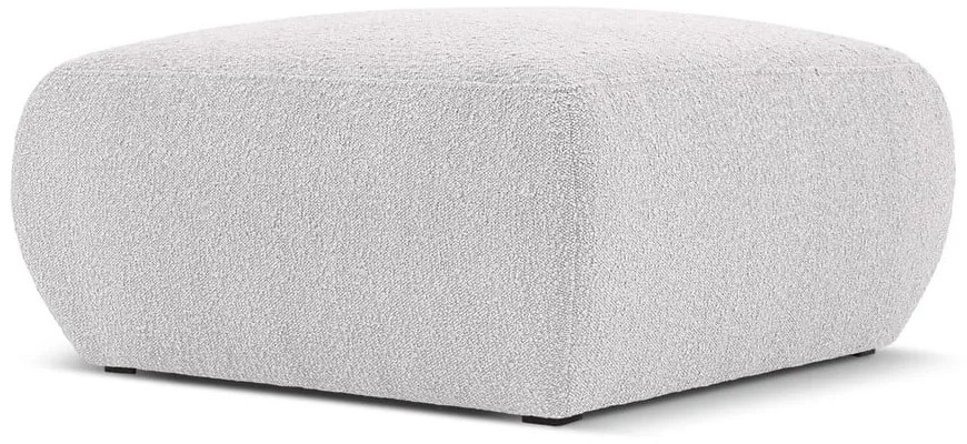 Svetlosivý taburet z textílie bouclé Molino – Micadoni Home