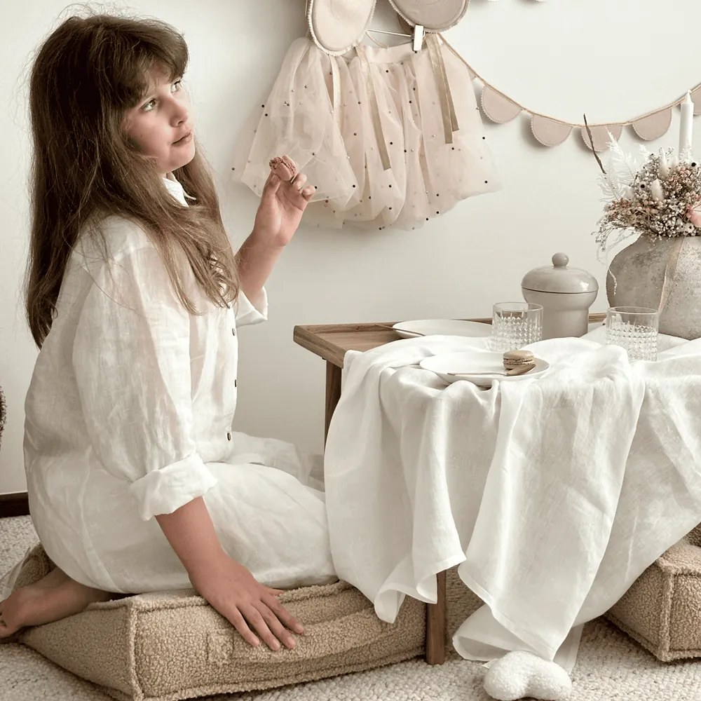 Prešívaný puf čokoládová 46x46x13cm