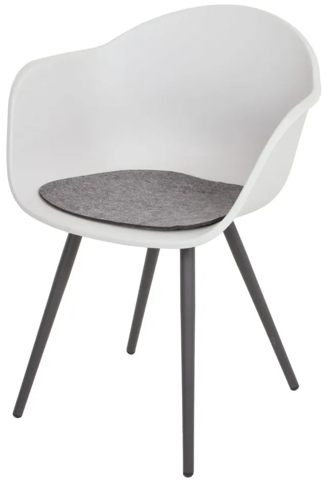 Sivá plastová záhradná stolička Zara – Garden Pleasure