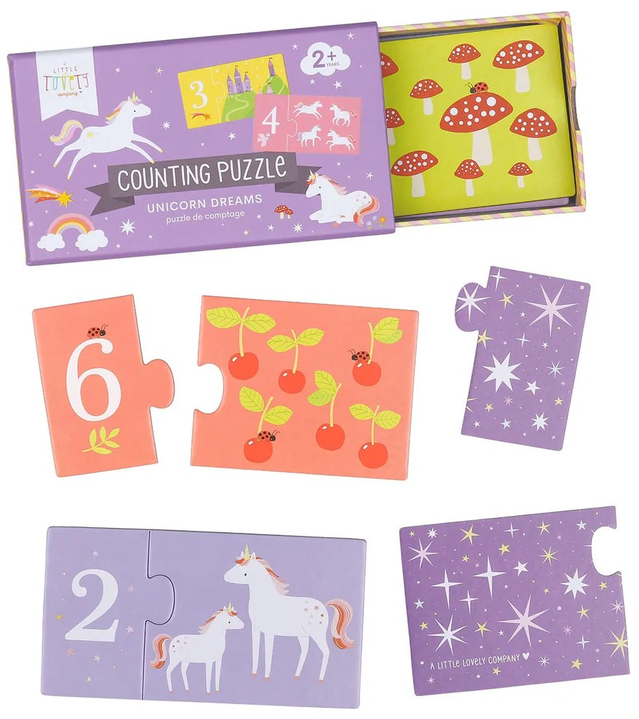 A Little Lovely Company - priradzovacie puzzle – jednorožce
