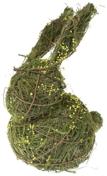 Zajačik prútený prírody zelený 17×27cm