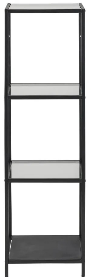 Čierny sklenený regál 35x120 cm Seaford – Actona
