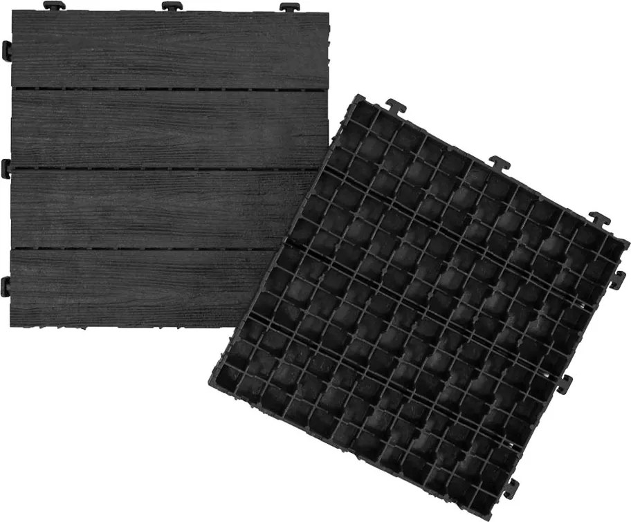 Multy Home Gumová dlaždica ARISTA Wood 30 x 30 cm, sivá