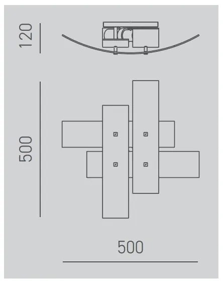 Gea Luce LARA P P arg - Stropné svietidlo LARA 2xE27/52W/230V 50 cm strieborná