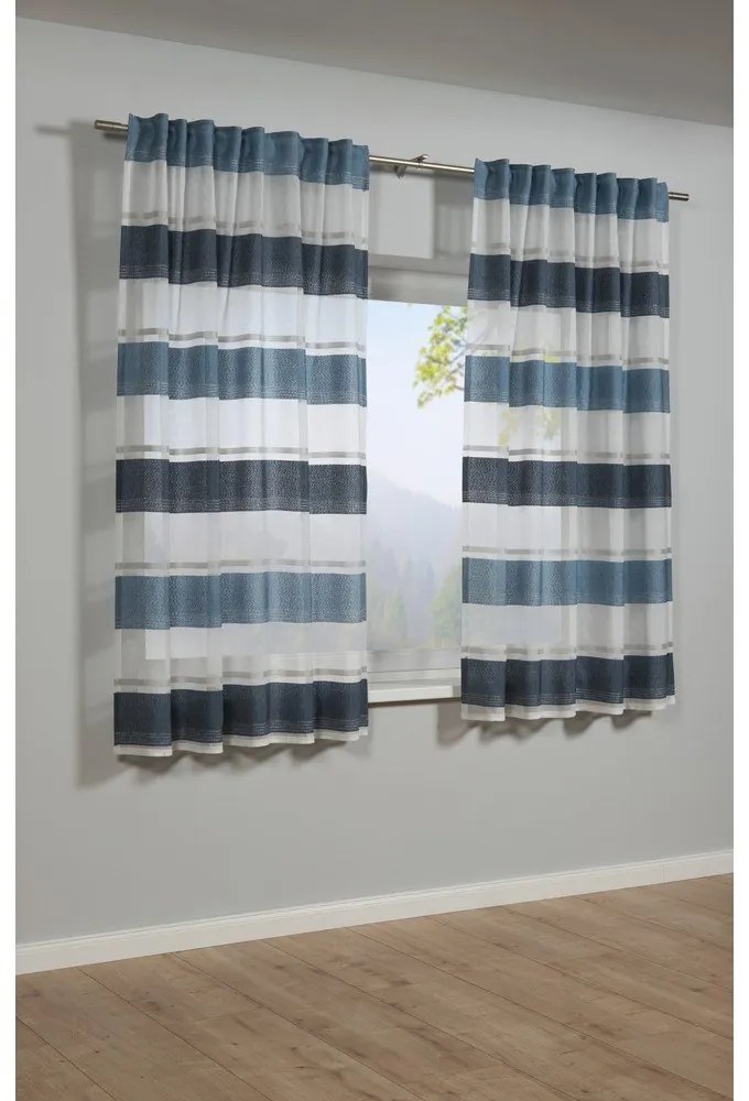 Modrá záclona 175x140 cm Etamine - Gardinia