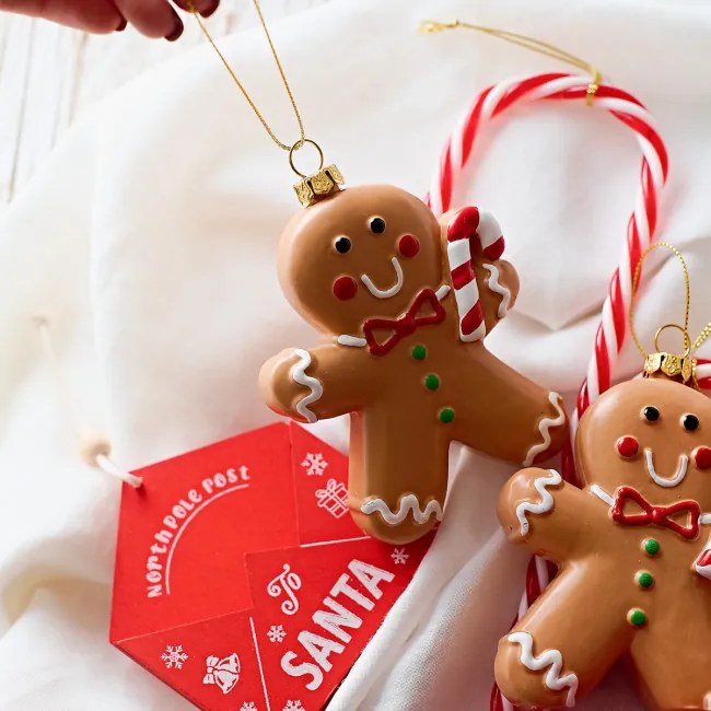 Vianočná ozdoba EVI RED perníček 710384