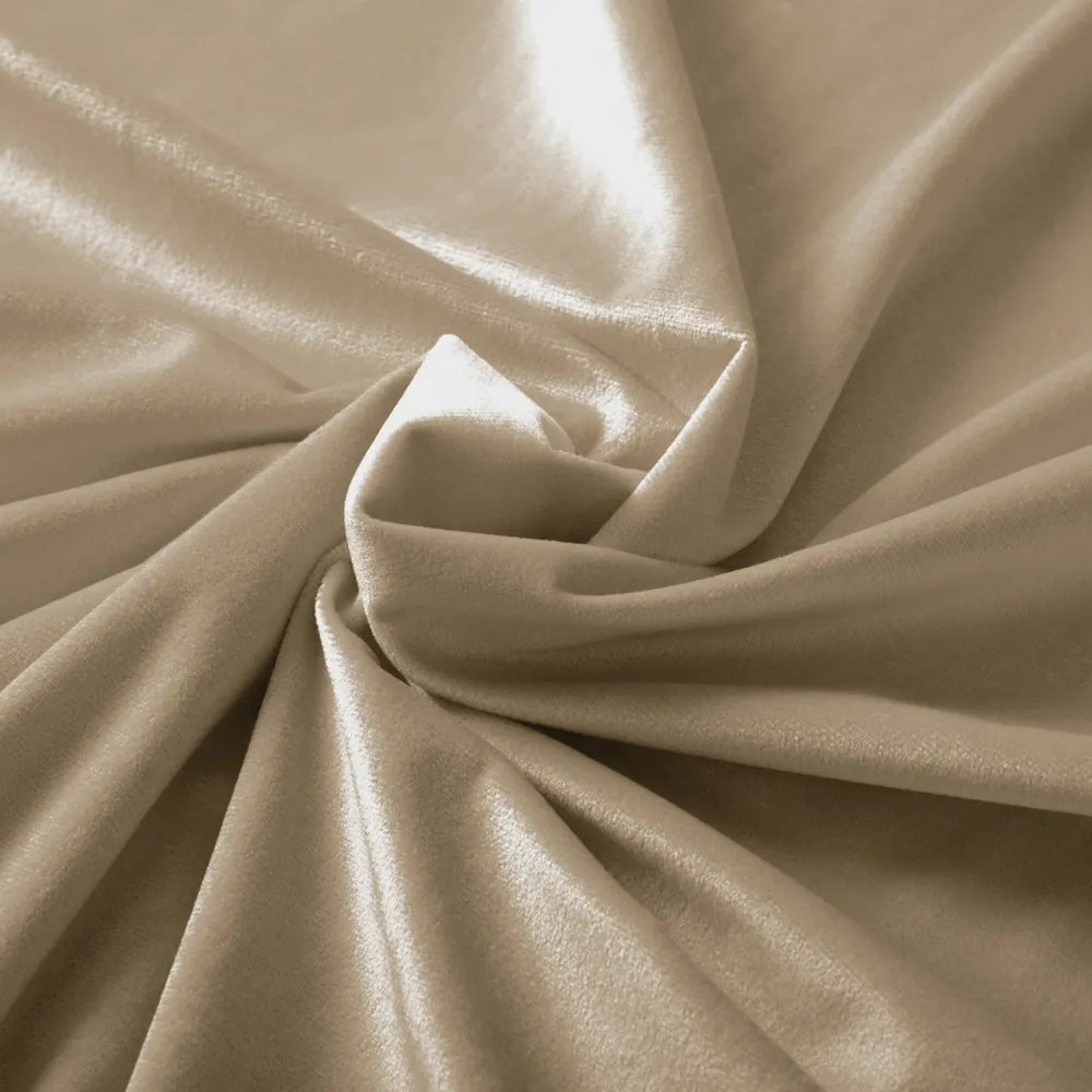 Biante Zamatový prehoz/behúň na posteľ Velvet Prémium SVP-026 Kávovo béžový Na mieru
