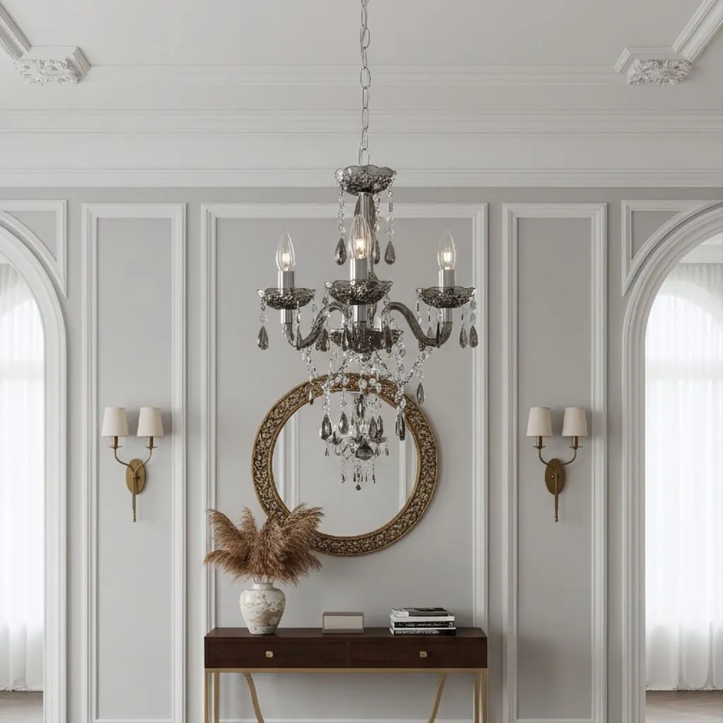 Toolight Toolight, stropné svietidlo 3xE14, EBT007-3CP, šedá, OSW-01242