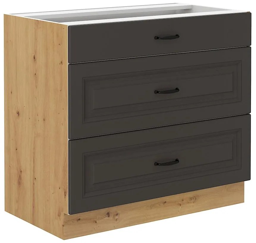 Kuchynská skrinka STILO grafit mat/artisan 80d 3s bb