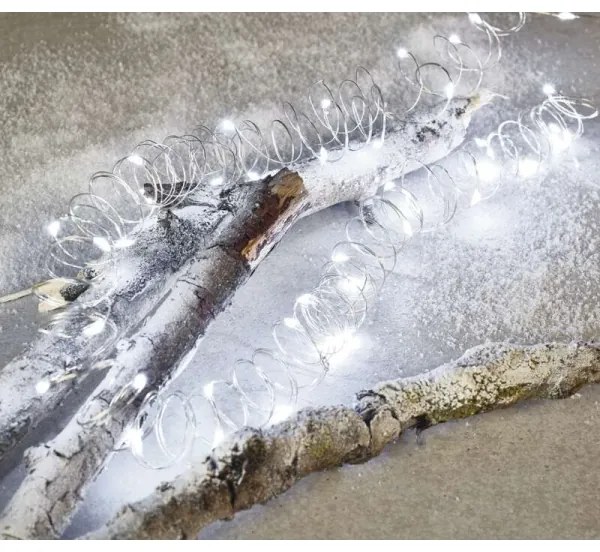 LED Vianočná vonkajšia reťaz 100xLED/15m IP44 studená biela