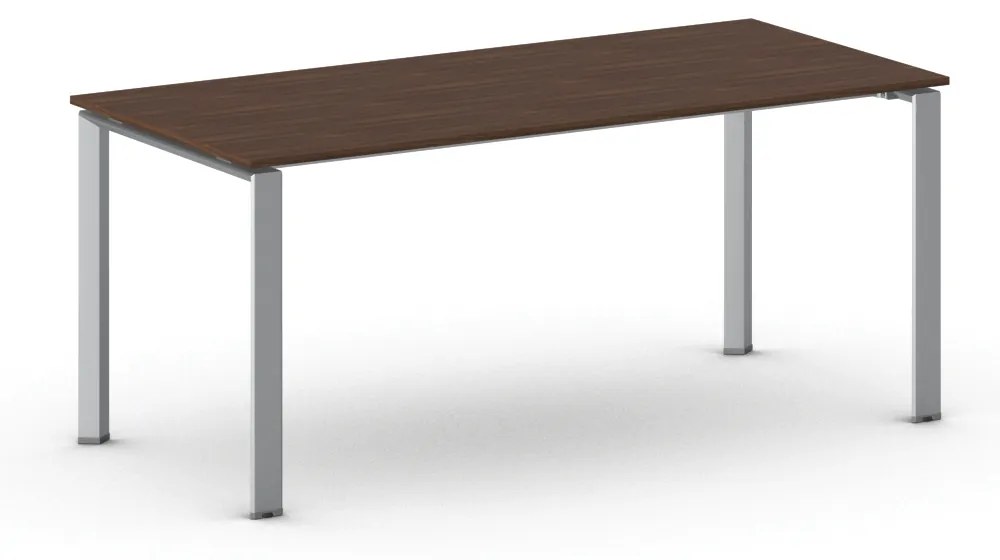 Rokovací stôl PRIMO INFINITY so sivostriebornou podnožou 1800 x 900 x 750 mm, orech