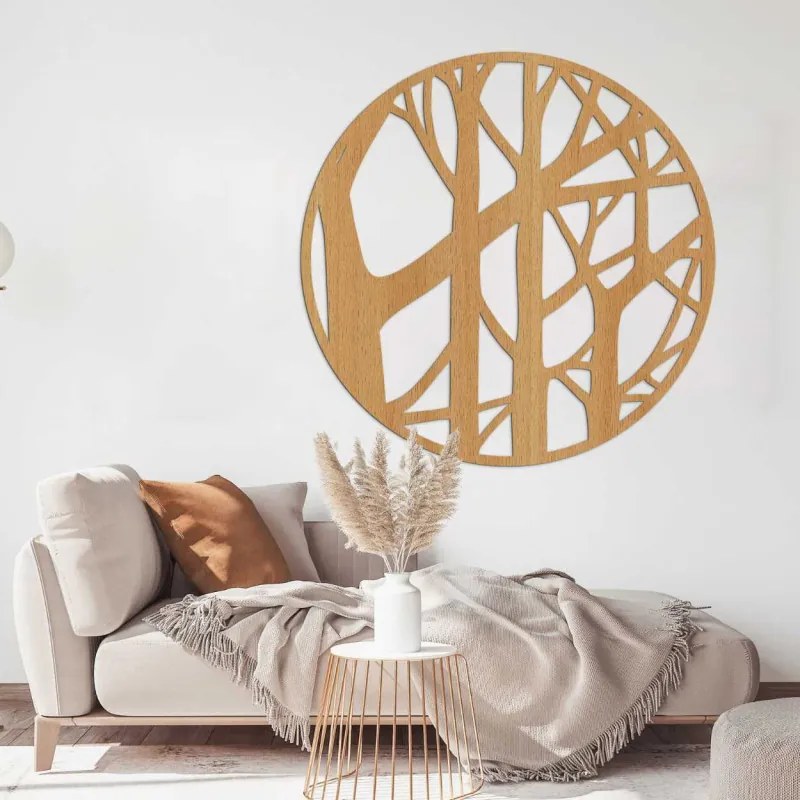 Dizajnová drevená dekorácia kvetinový ornament | SENTOP HDF0376