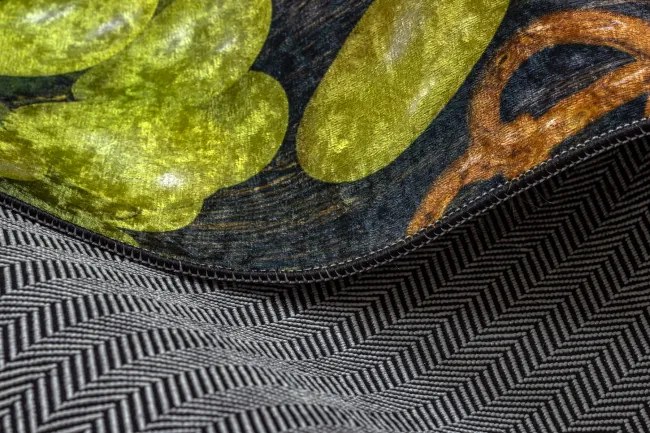 Protišmykový koberec / behúň ANDRE 9009 hnedý / žltý