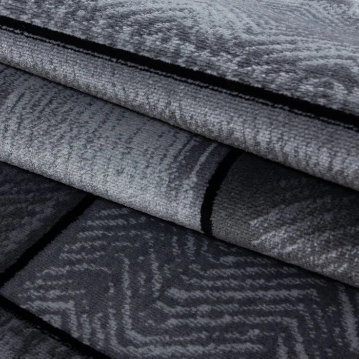 Ayyildiz, Kusový koberec Plus 8007 black, 80x300, šedá, chodba / predsieň