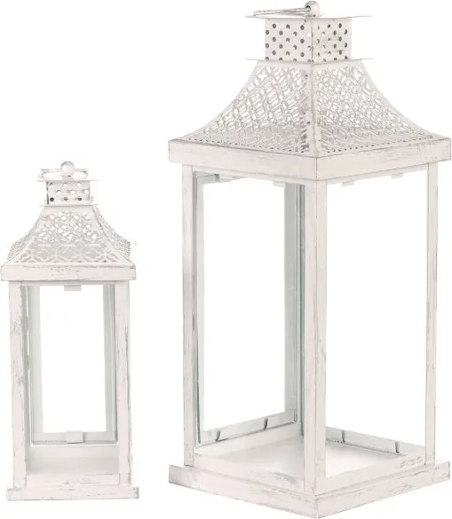 Set dvoch lampášov biely LUC305 (2 ks)