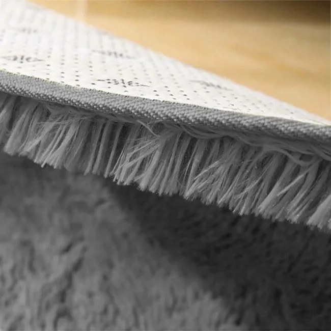 Protišmykový koberec SHAGGY tmavosivý kruh