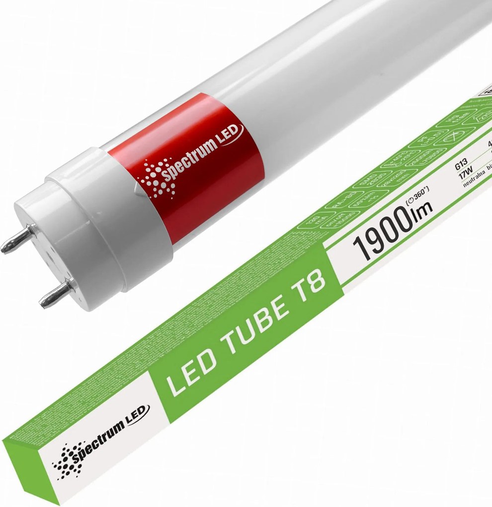 Spectrum LED Spectrum, LED Tube Neutral White 120CM T8 230V 17W WOJ+22304, OSW-12005
