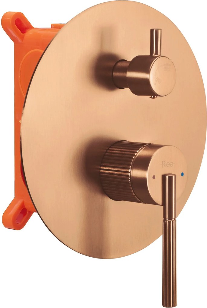 Rea Argon, podomietková sprchová súprava + BOX, medená matná, REA-P4330