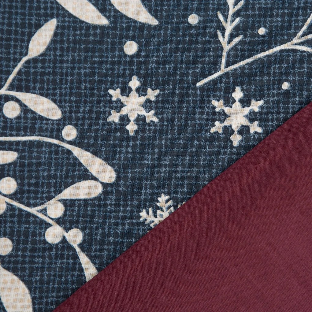 VIANOČNÉ RENFORCÉ OBLIEČKY KRISTY 140X200 CM, 2 KS 70X80 CM VZOROVANÉ