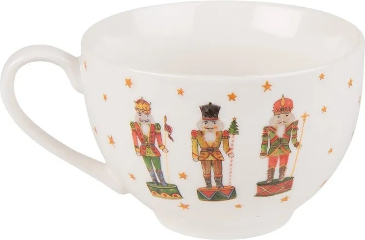Porcelánová šálka s tanierikom s Luskáčikmi Happy Little Christmas - 12*9*6 cm / Ø 14*2 cm / 200 ml