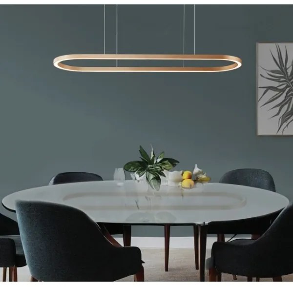 Azzardo AZ5058 - LED Stmievateľný luster na lanku ELENA LED/60W/230V 150 cm zlatá