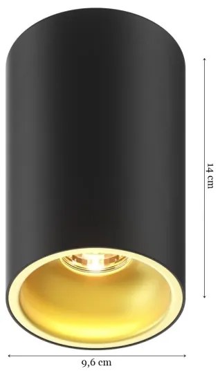 Zuma Line 89313-N - Bodové svietidlo DEEP SL 1xGU10/50W/230V čierna/zlatá