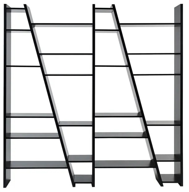 Matná čierna knižnica TemaHome Delta