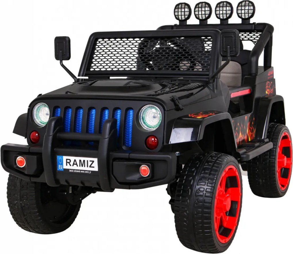 Ramiz Terénne auto Raptor Drifter Flames + diaľkové ovládanie + pohon 4x4 + úložný priestor + pomalý štart + MP3 LED