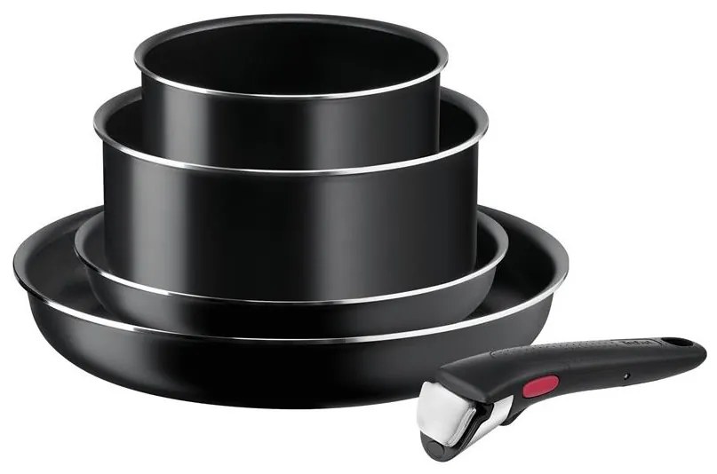 Tefal - Sada riadu 5 ks INGENIO EASY COOK &amp; CLEAN BLACK