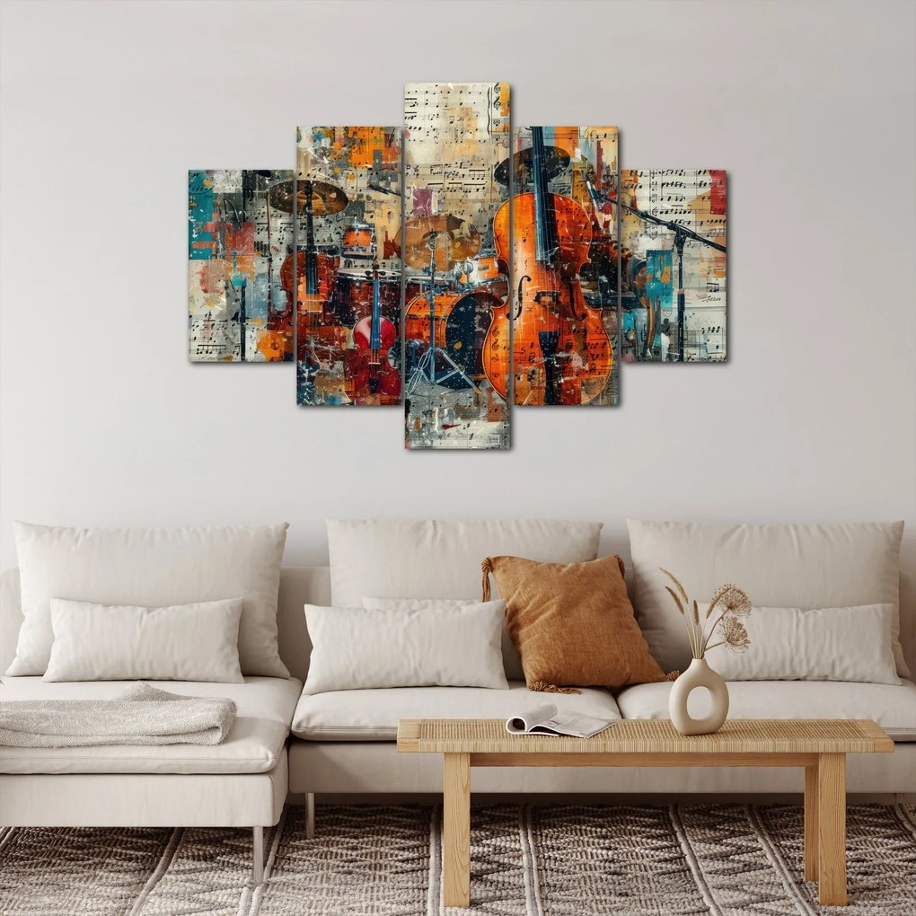 Obraz - Hudobné nástroje (150x105 cm)