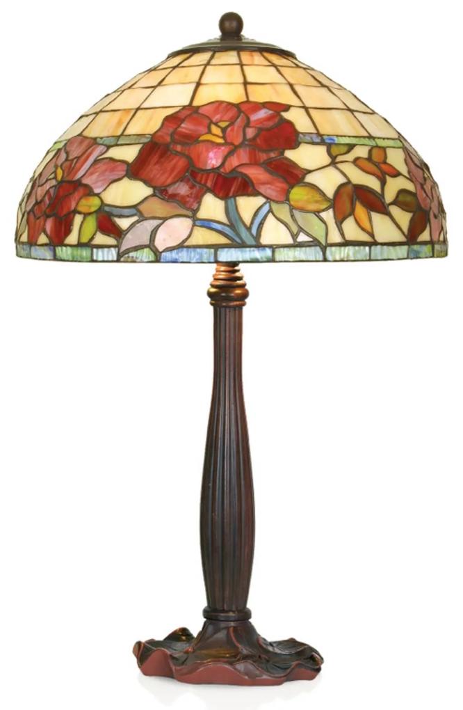 Ručne vyrobená stolná lampa Esmee v štýle Tiffany
