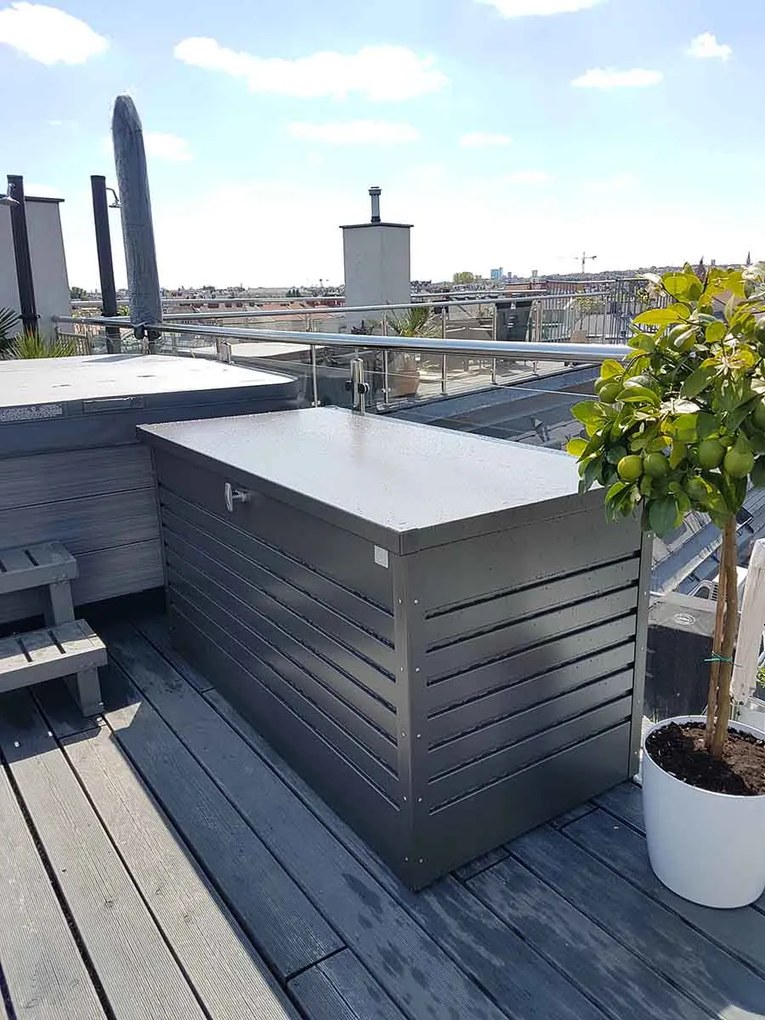 Úložný box Biohort FreizeitBox 130, sivý kremeň metalíza BH68040