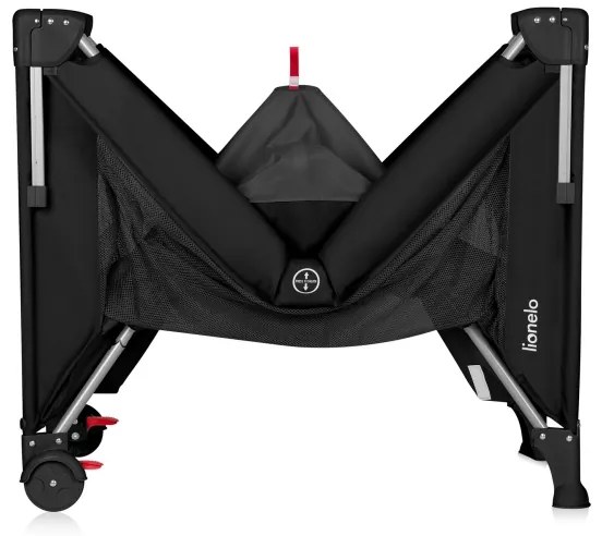 Lionelo - Cestovná postieľka 3v1 ELLEN Čierny karbón