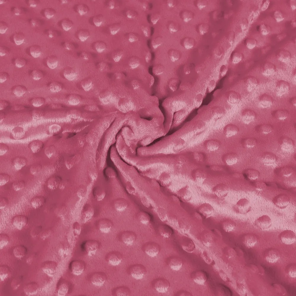 Biante Detské posteľné obliečky do postieľky Minky TOP 3D bodky MKP-057 Ostružinové Do postieľky 90x140 a 50x70 cm