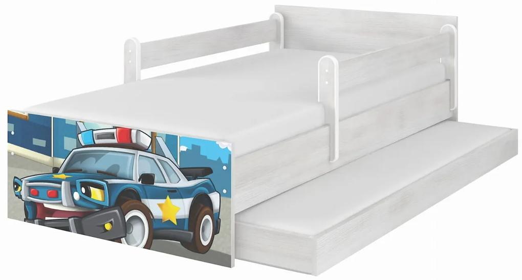 Raj posteli Detská posteľ " Policia " MAX  XXL biela