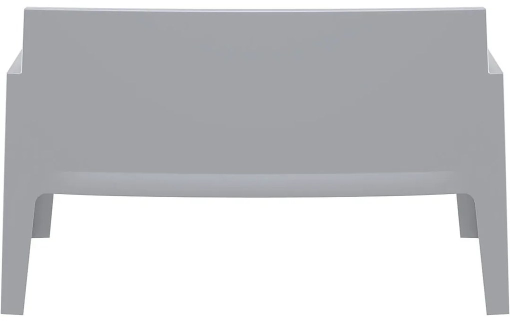 BOX SOFA záhradná lavica s podrúčkami silver grey