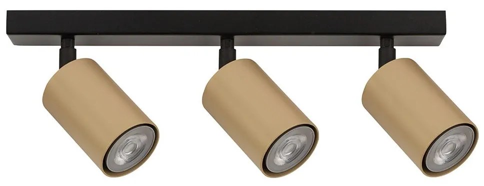 Bodové svietidlo ZOOM 3xGU10/25W/230V čierna/zlatá
