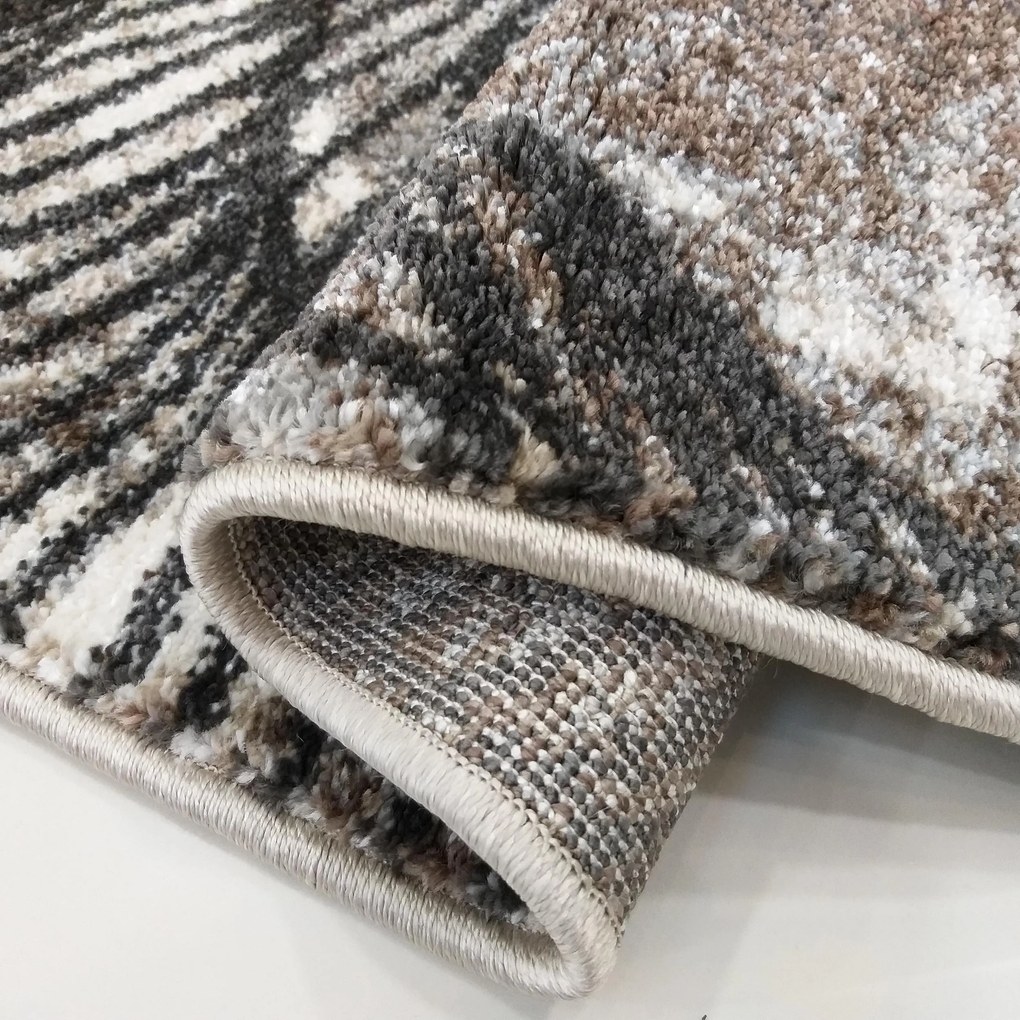 DY Hnedý koberec s abstraktným vzorom Panamero 11 Rozmer: 200x290 cm