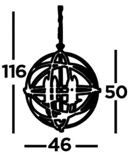 Searchlight 2474-4AB - Luster na reťazi ORBIT 4xE14/60W/230V mosadz