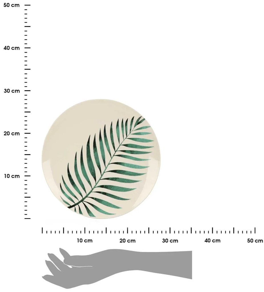 Porcelánový tanier Leafs1, (fi) 27 cm, listy