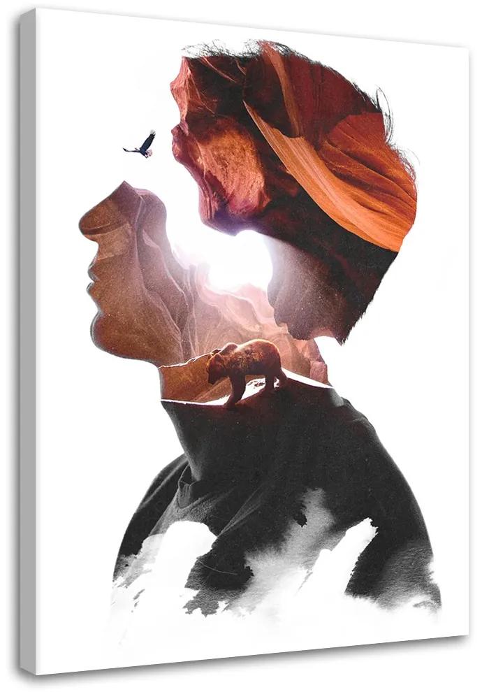 Gario Obraz na plátne Človek a skaly - Barrett Biggers Rozmery: 40 x 60 cm