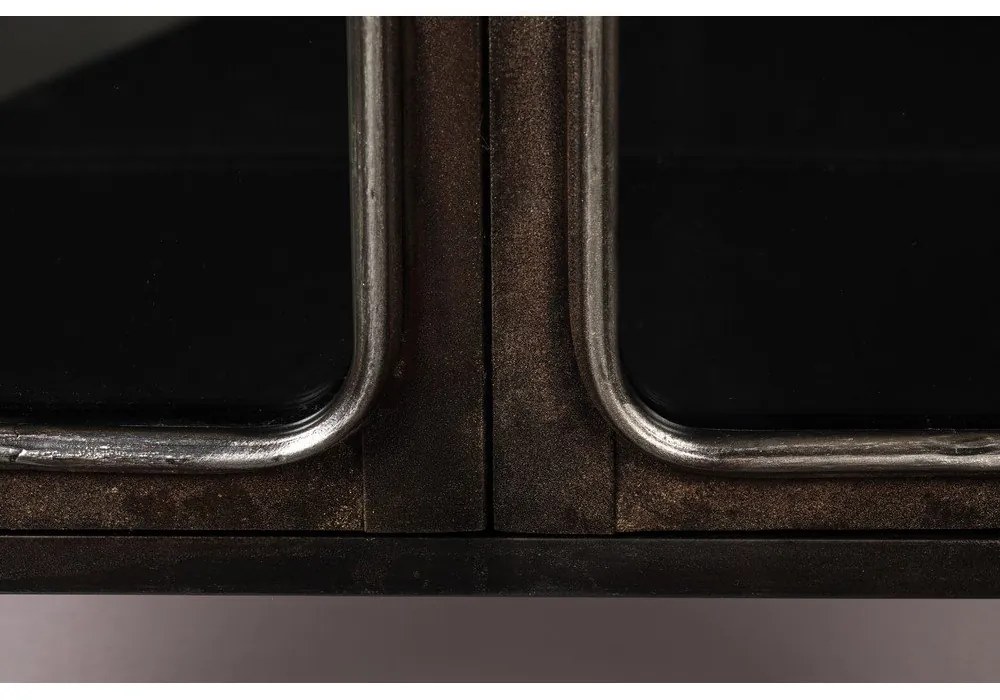 Čierna kovová vitrína 60x100x35 cm Denza – Dutchbone