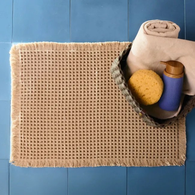 Kúpeľňový koberček VAFFELO naturálny 704383