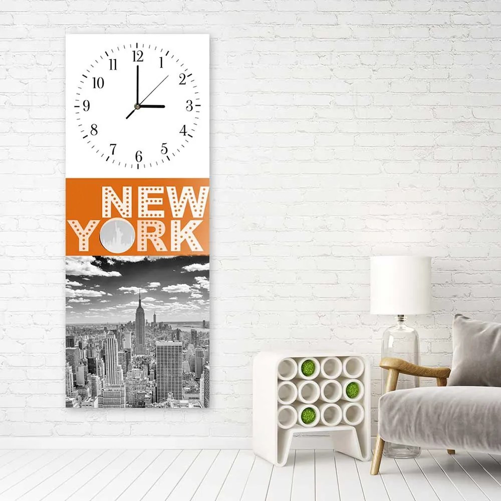 Gario Hodiny na stenu Mesto New York Rozmery: 25 x 65 cm