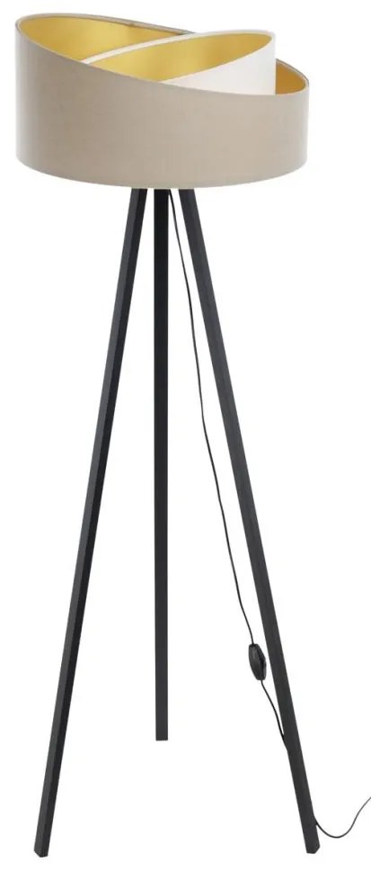 Stojacia lampa GALAXY 1xE27/60W/230V béžová/biela/wenge